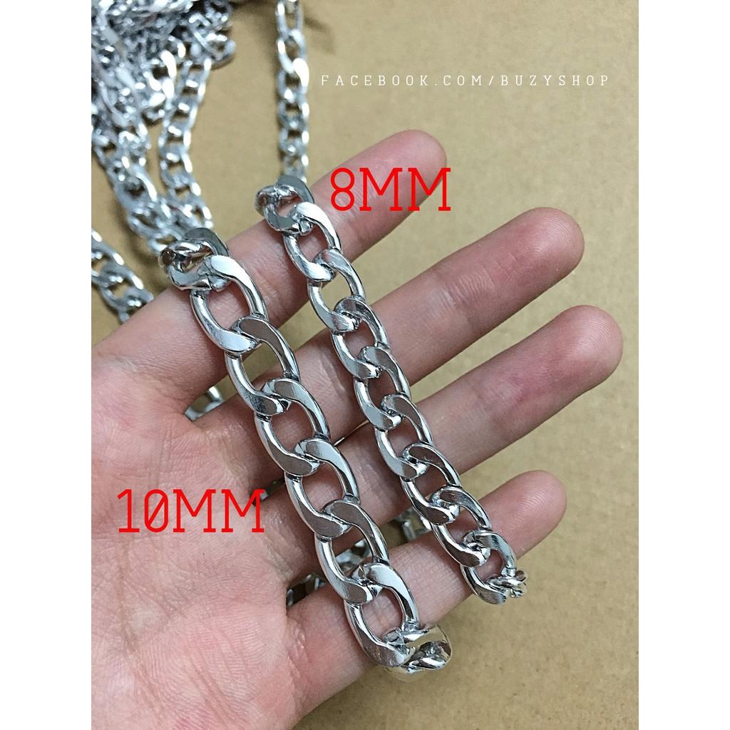 Dây xích nặng,bản dày 8mm -nguyên liệu thủ công, quai túi xách, phụ liệu handmade