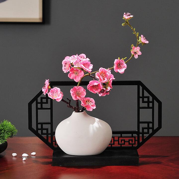 Bình Gốm Sứ Trắng Trang Trí Nghệ Thuật TD10