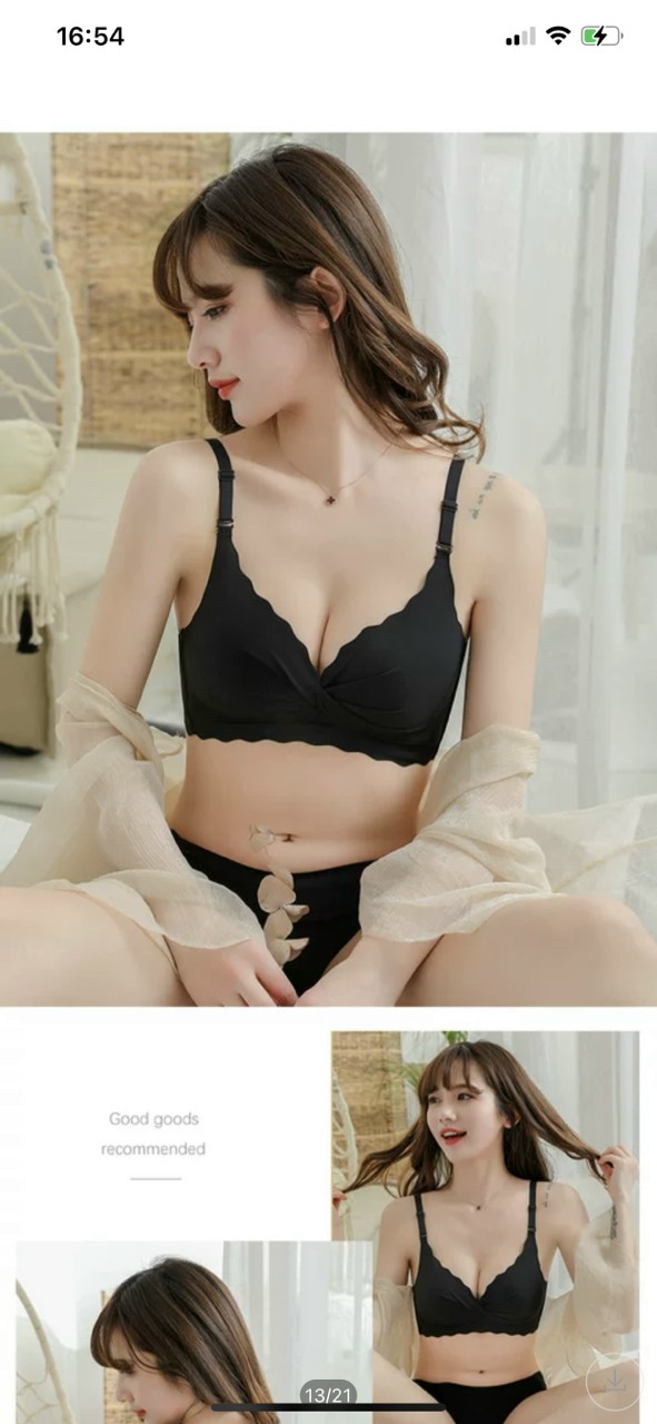 Bộ đồ lót su nâng ngực đệm tim 378