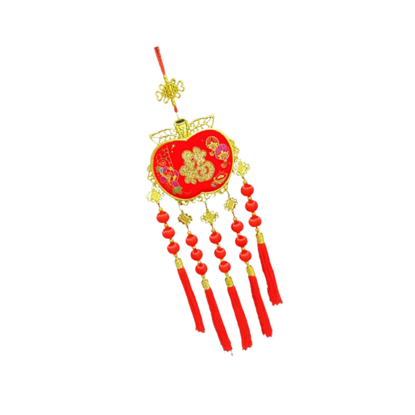 Traditional Chinese New Year Ornament with Tassel 2023 for Gifts New Year