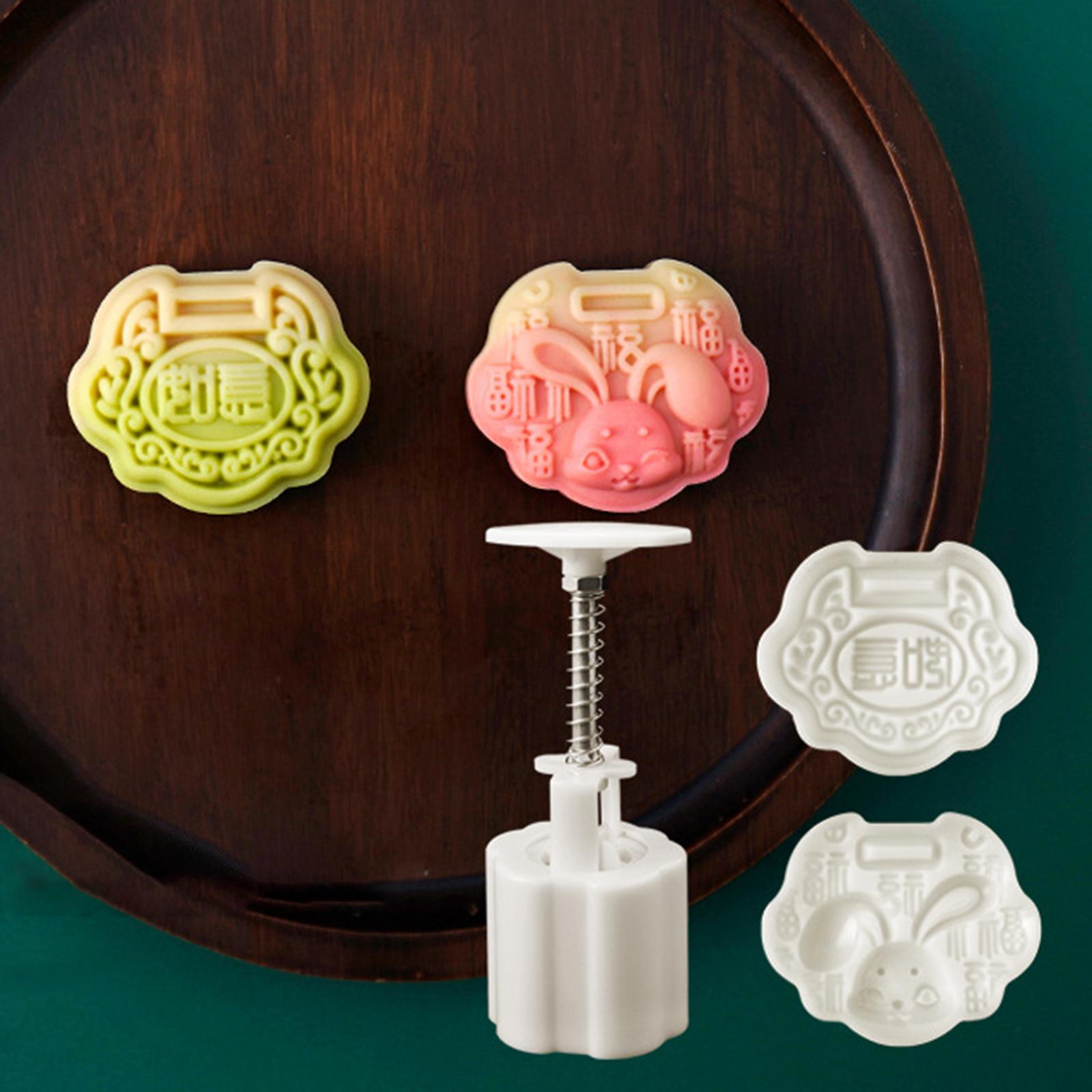 Moon Cake Maker Hand Press Cookie Stamps Pastry Tool for Dessert Cookie Cake
