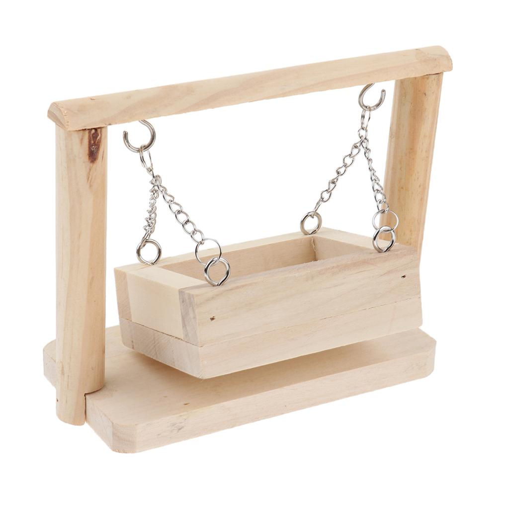 Wooden Small Animal Hamster Ferret Rat Hammock Cage Hanging Basket Nest