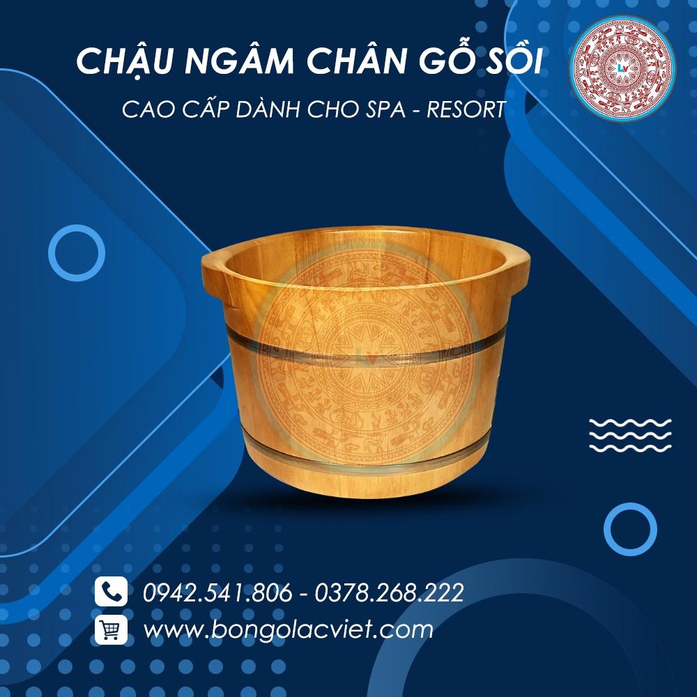 Chậu gỗ ngâm chân bằng gỗ thông, sồi giá rẻ CNC04