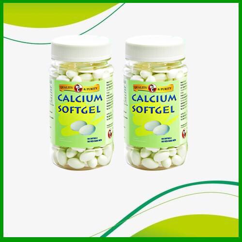 Combo 2 chai TPCN bổ xương bổ sung Calcium ( canxi) và Vitamin D3- Calcium softgel – Robinson Pharma Usa-Chai 100 viên-tặng 1 hộp tuần hoàn não GINKGO GOLD h/30v