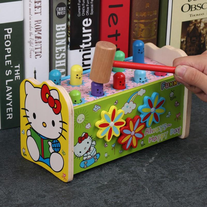 Đập Chuột Gỗ Kèm Đàn - Đồ Chơi Gỗ Đập Chuột  Cao Cấp 7 Trong 1 Tích Hợp 7 Trò Chơi Cho Bé Thỏa Sức Sáng Tạo Cực Đẹp