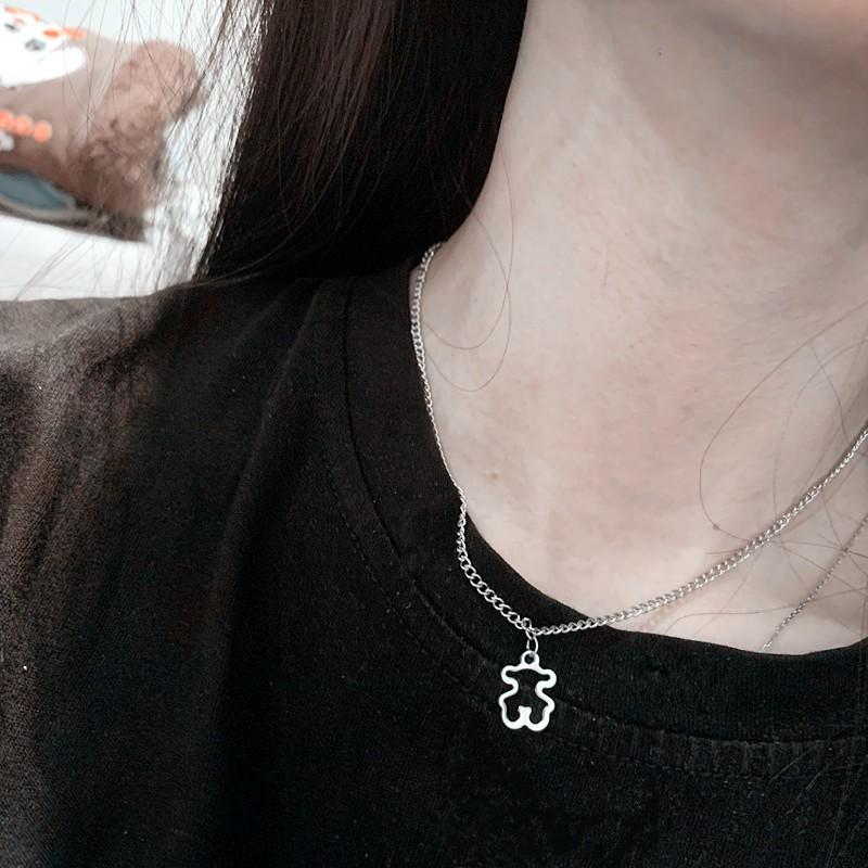 Dây chuyền phụ kiện thời trang Unisex, vòng cổ mặt gấu PK01