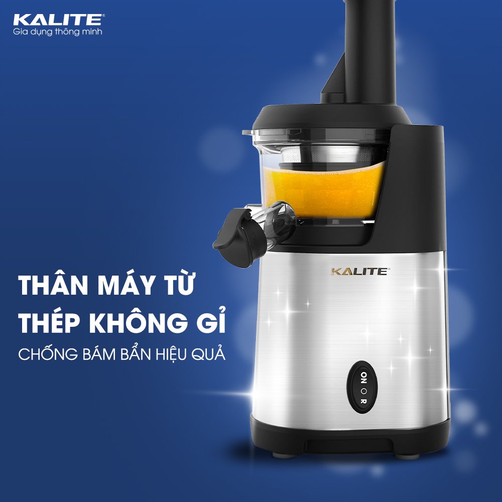 Máy Ép Trái Cây, Máy Ép Chậm KALITE KSJ4412 Công Nghệ Châu Âu Dung Tích 350 ML Công Suất 200 W - Hàng Chính Hãng