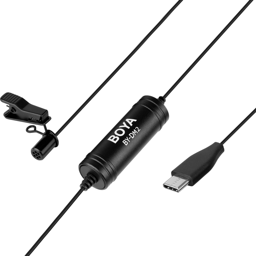 Micro Đôi Cài Áo Cổng Type C Boya BY-DM2 - Hàng Chính Hãng