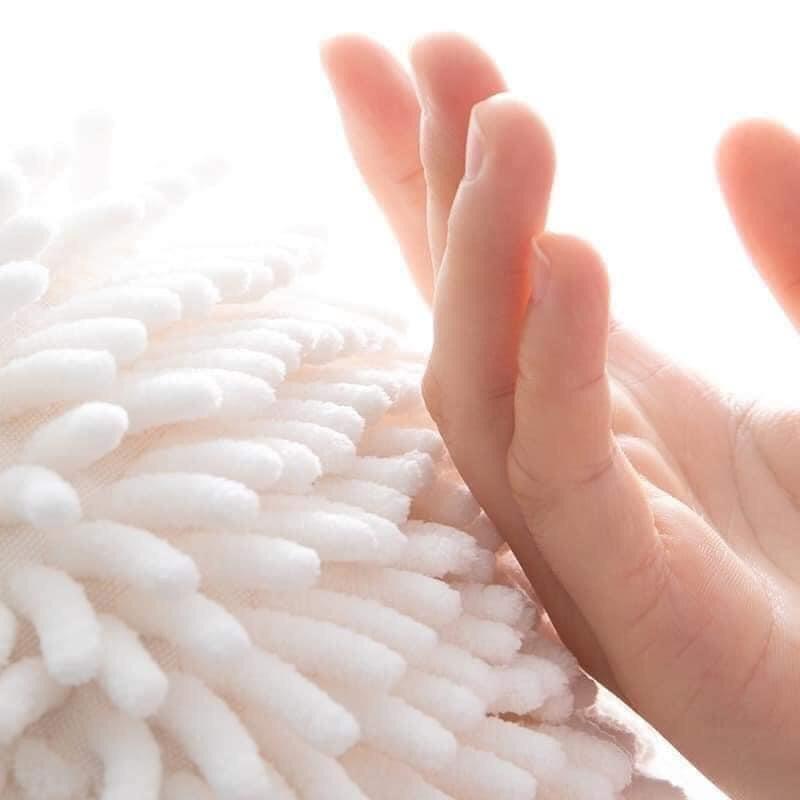 Khăn Lau Tay Tua Rua SAN HÔ,Khăn Lau Tay Tròn San Hô Chenille Thấm Hút Cực Tốt Cho Nhà Bếp, Nhà Tắm