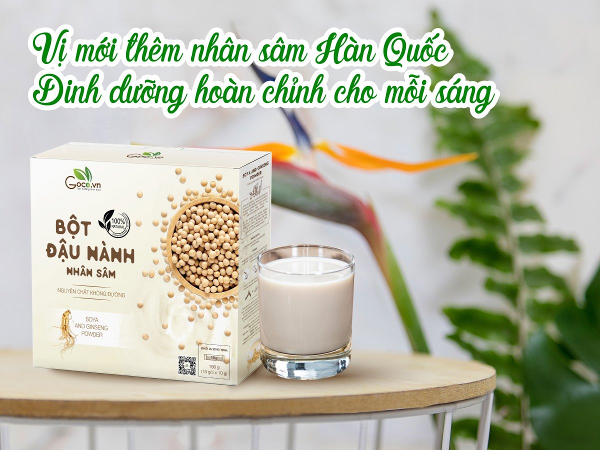 Bột đậu nành nhân sâm Goce - 180g (18 gói x 10g)