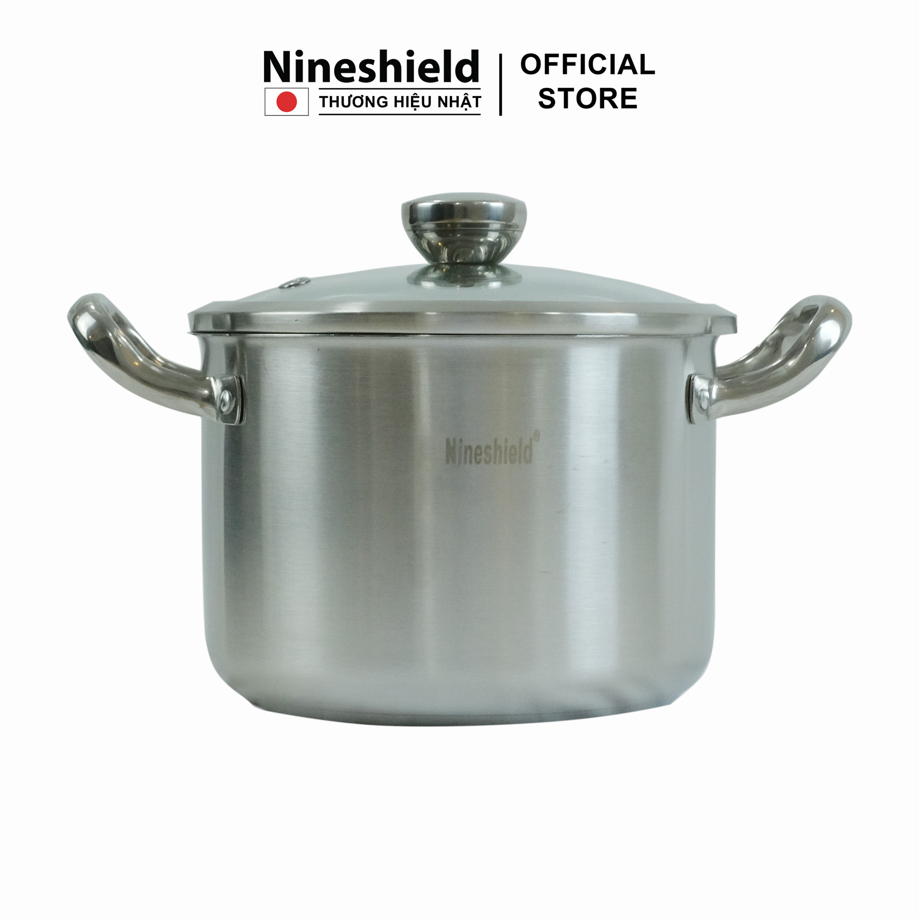 Bộ nồi Inox 3 món mẫu mới Nineshield KB BNI62 - Hàng chính hãng