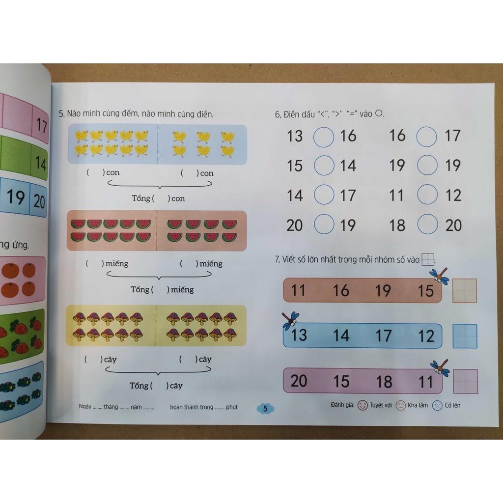 Hình ảnh Toán tiền tiểu học - Cộng trừ trong phạm vi 10, 20 - Tập viết cho bé chuẩn bị vào lớp 1