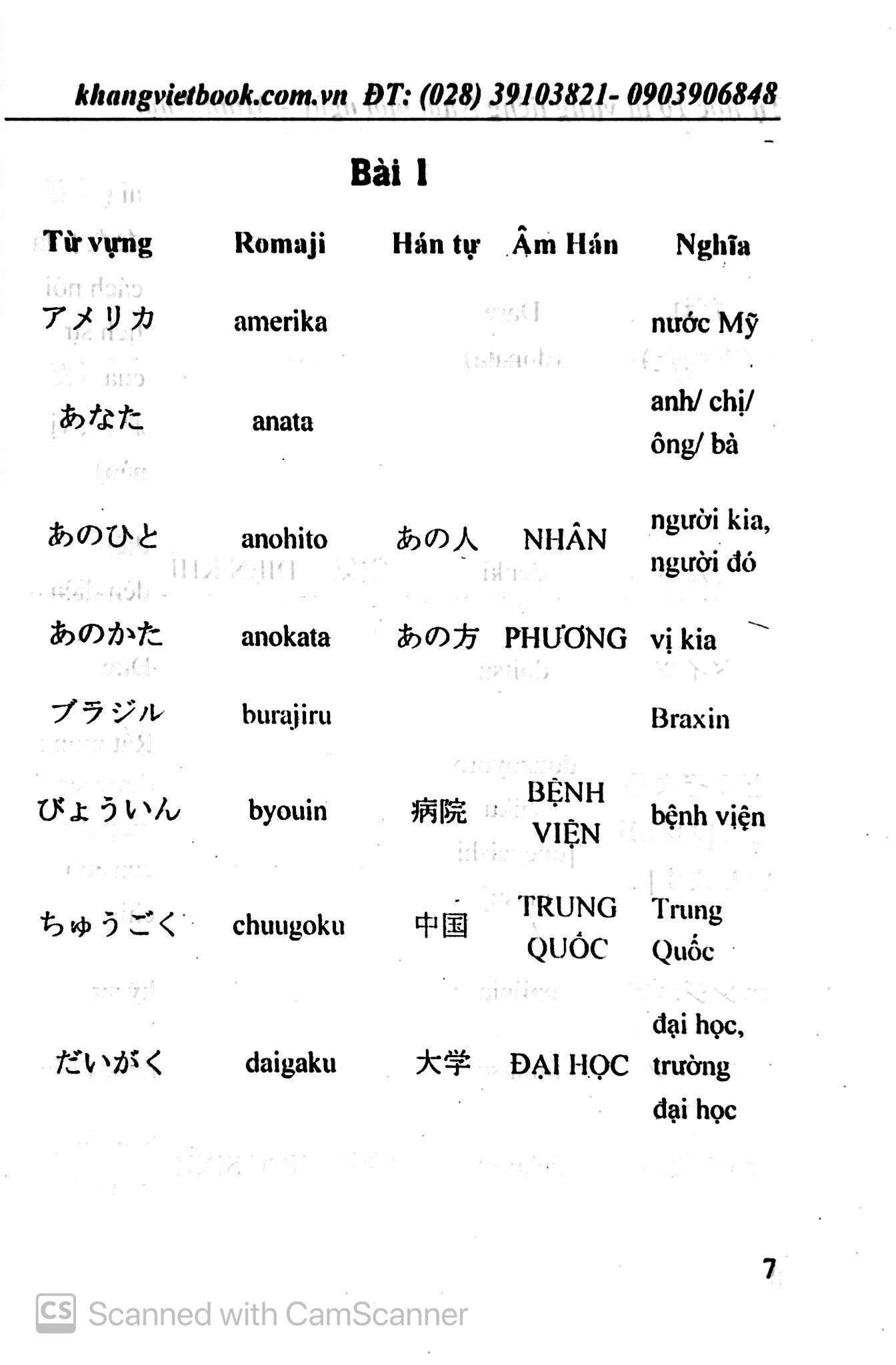 Sách Tự Học 10 Từ Vựng Tiếng Nhật Mỗi Ngày