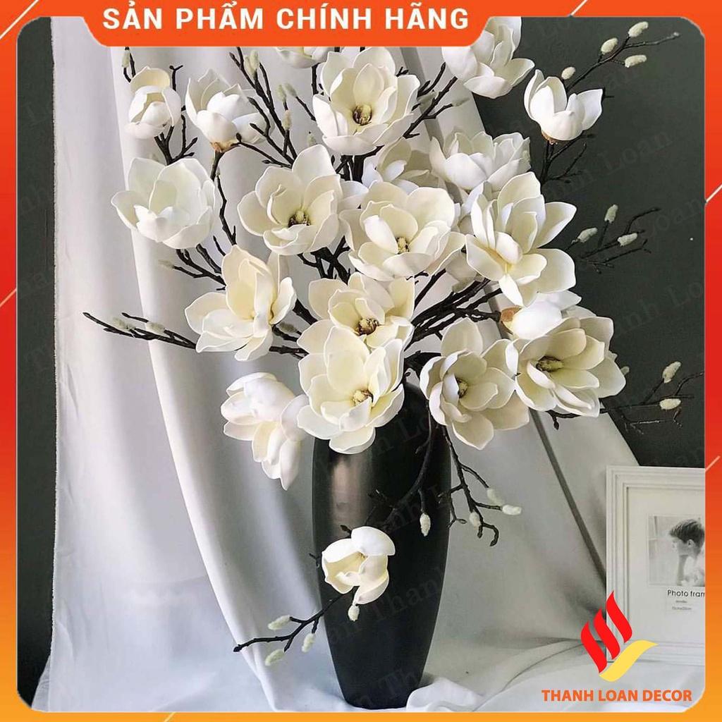 Lọ hoa decor trang trí phong cách vintage cao 36 cm cỡ to - Bình hoa gốm sứ Bát Tràng - Màu đen