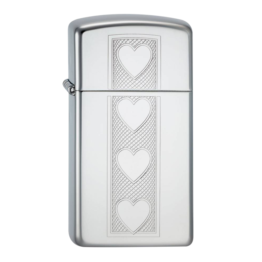 Bật Lửa Zippo 28476 Slim Heart Polished Chrome