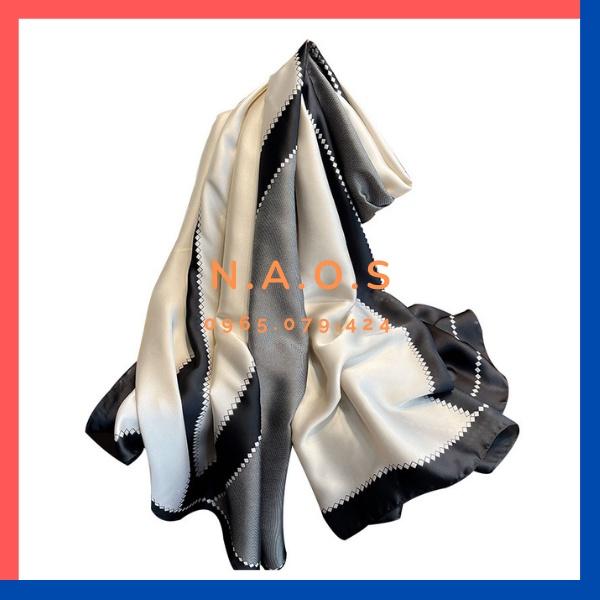 -Khăn choàng lụa dài họa tiết sang trọng - Khăn lụa satin nữ-Qùa tặng 20/10-quà tặng sinh nhật-quà tặng 8/3-