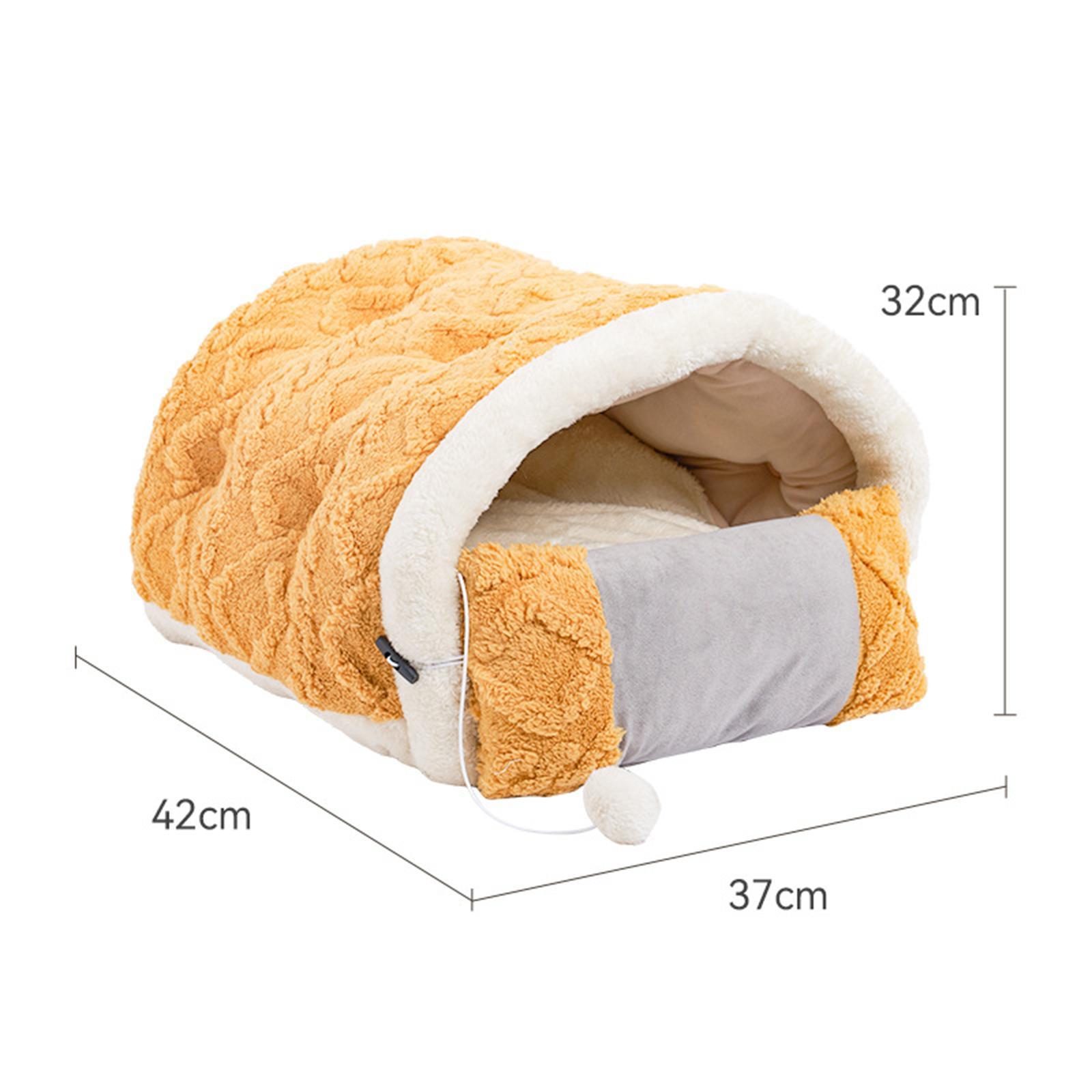Cave Pet Dog Bed with Interactive Toy Ball Puppy Cat Warm House