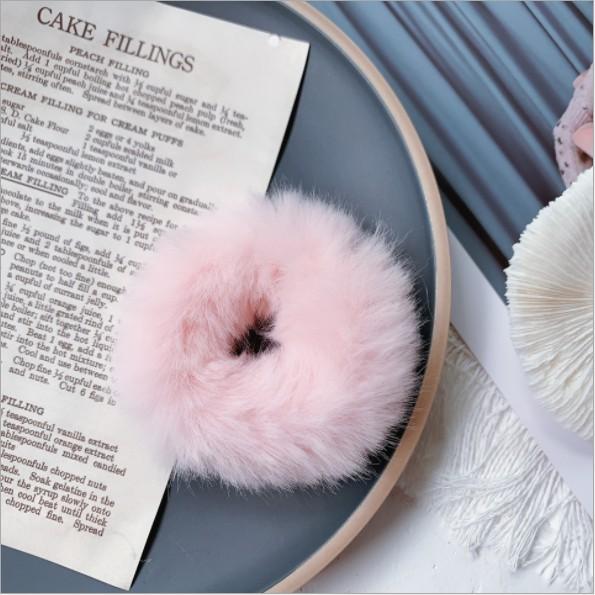 Dây Cột Tóc Scrunchies Vải Lông Mềm