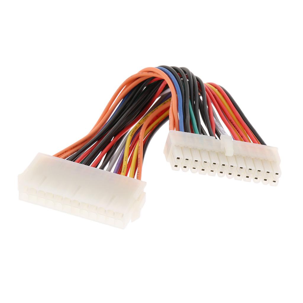 Computer 24 Pin Motherboard ATX Power Supply Extension Cable Male to Female