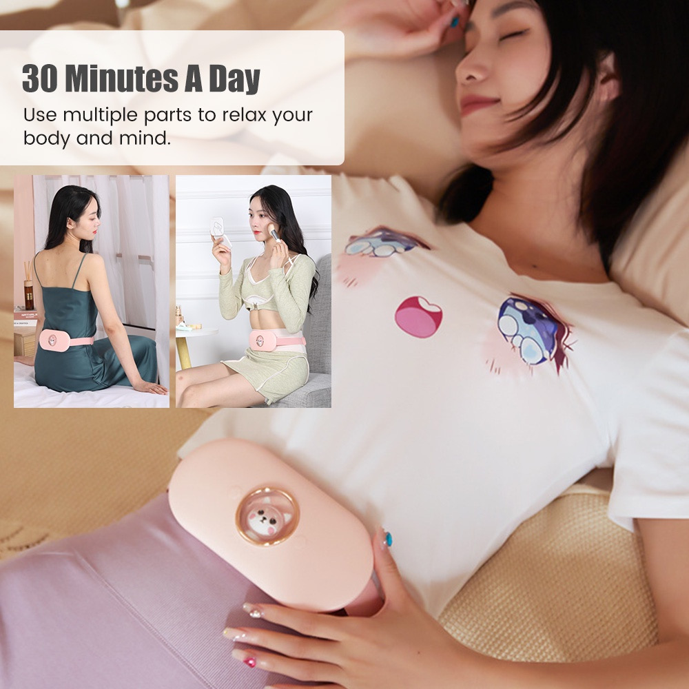 Đai Đeo Massage Giảm Đau, Sưởi Ấm Bụng Phụ Nữ Kỳ Kinh Nguyệt Cao Cấp (ĐAI MASSAGE BỤNG KINH)