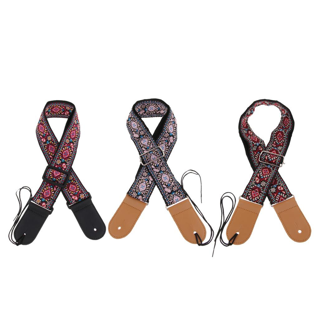 Adjustable Guitar Strap with Pick Holder for Acoustic Electric Guitar Bass Parts