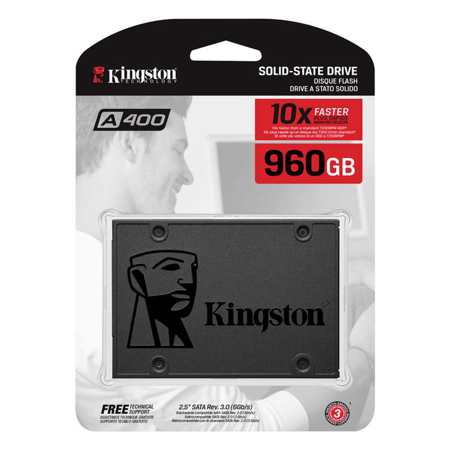 Ổ Cứng SSD Kingston A400 960GB SATA3 Solid State Drive SA400S37/960G - Hàng Chính Hãng