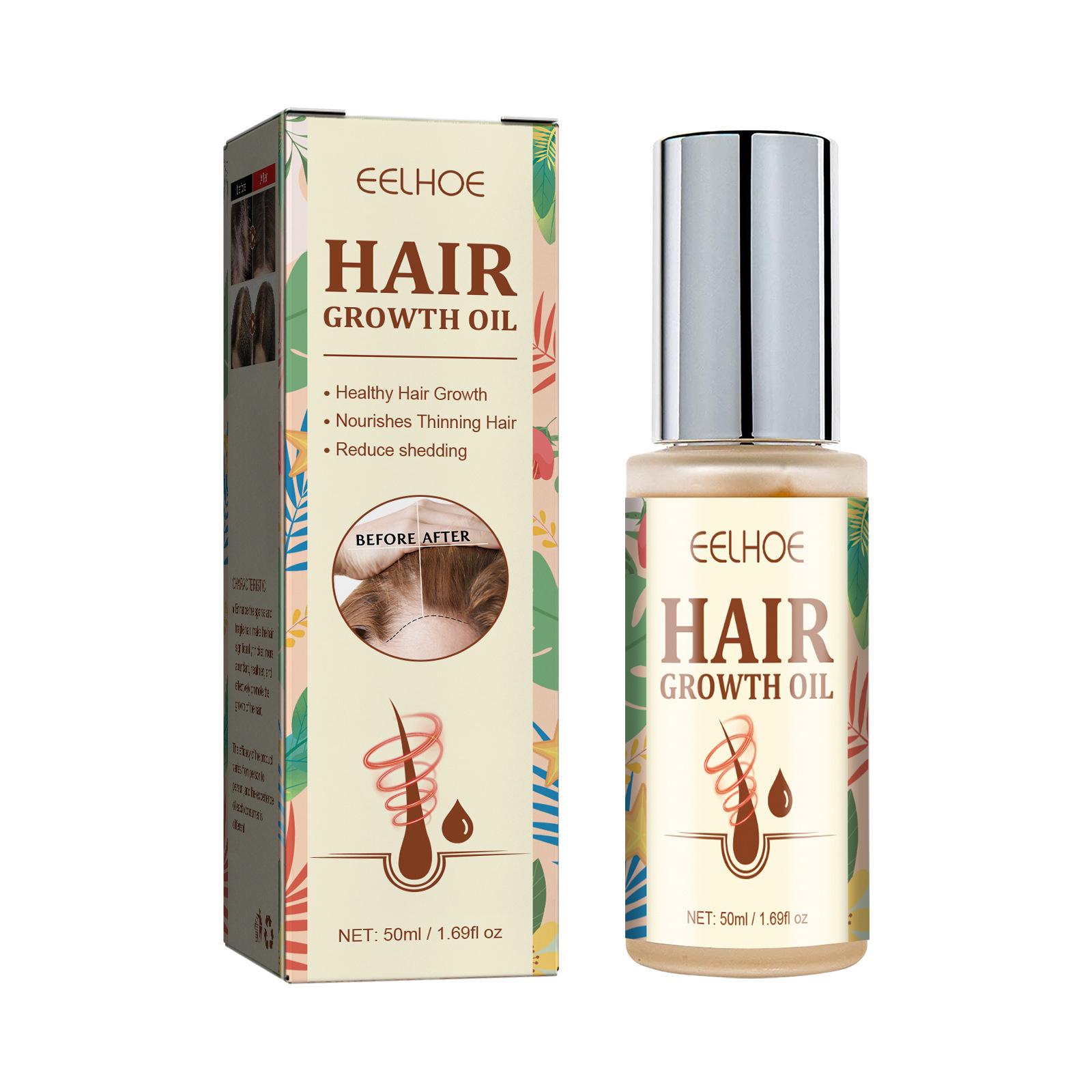 EELHOE 50ml Hair Growth Oil Nourishing Hair Anti-Breakage Repair Dry Frizzy Hair Growth Treatment Oil