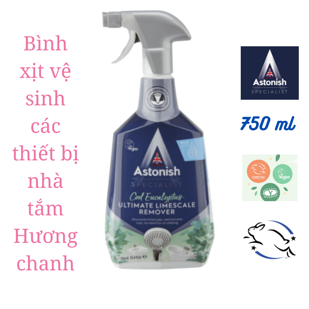 Bình xịt vệ sinh nhà tắm Astonish hương chanh C6940 (750ml)