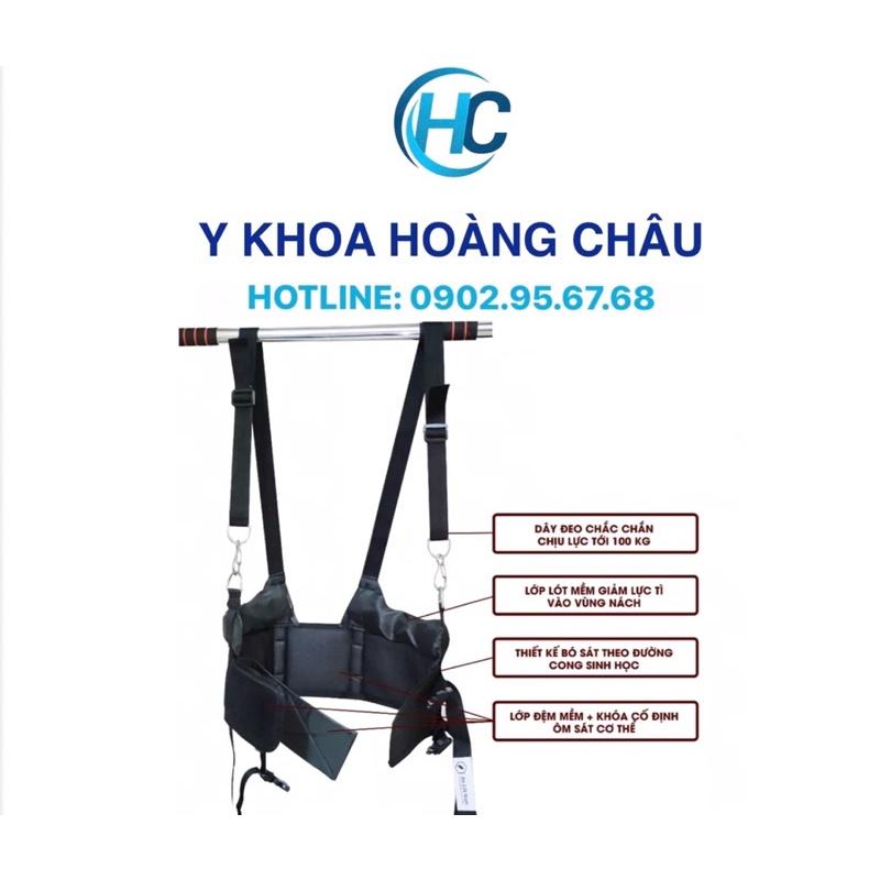 Đai Kéo Giãn Cột Sống Lưng, Đai Treo Xà Đơn - Cải Tiến Đệm Nách, Móc Khóa Chắc Chắn Và An Toàn