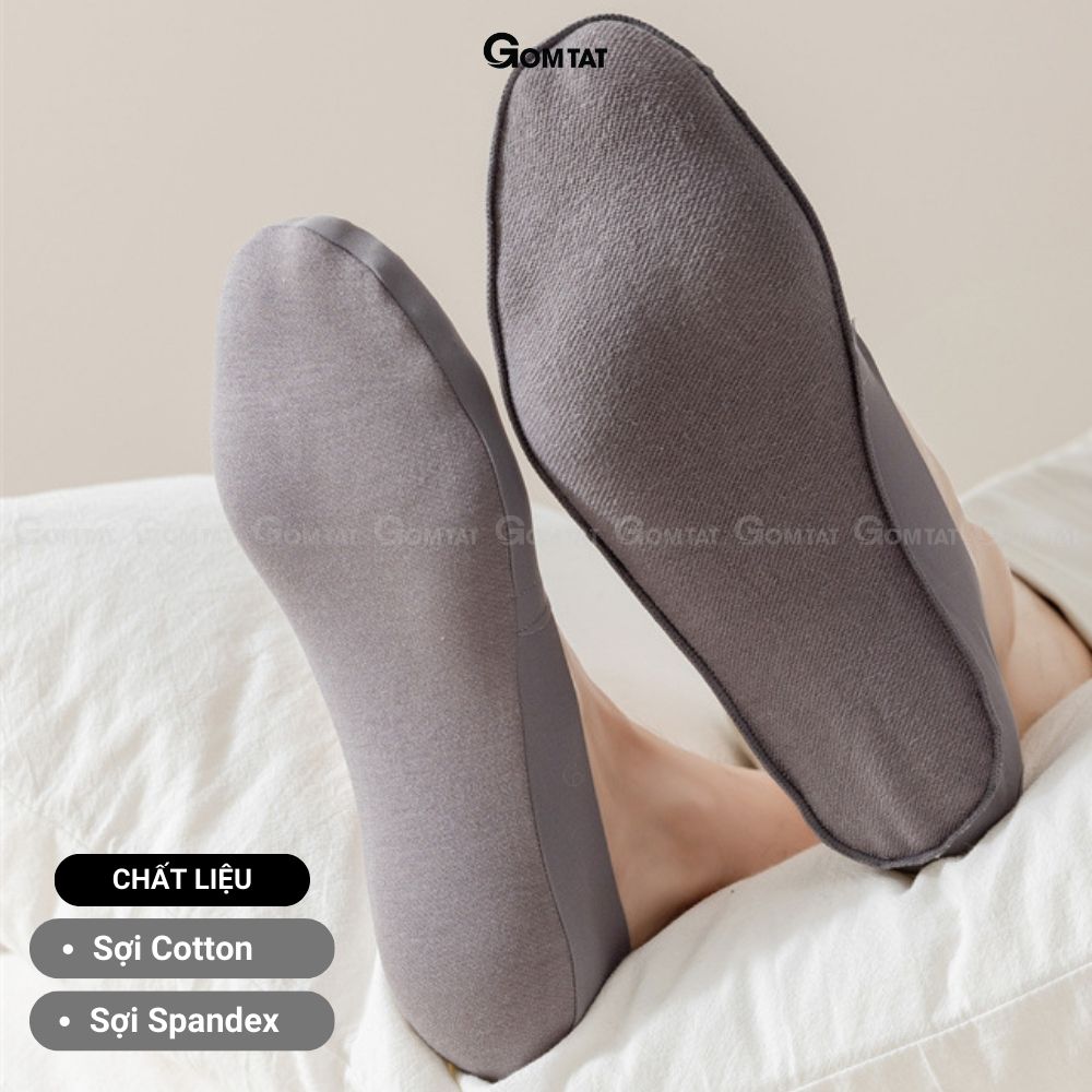 Combo 10 đôi tất vớ lười nam GOMTAT chất liệu cotton, đệm cao su chống tuột gót, khử mùi cực tốt - TATLUA-UYE-7010-CB10