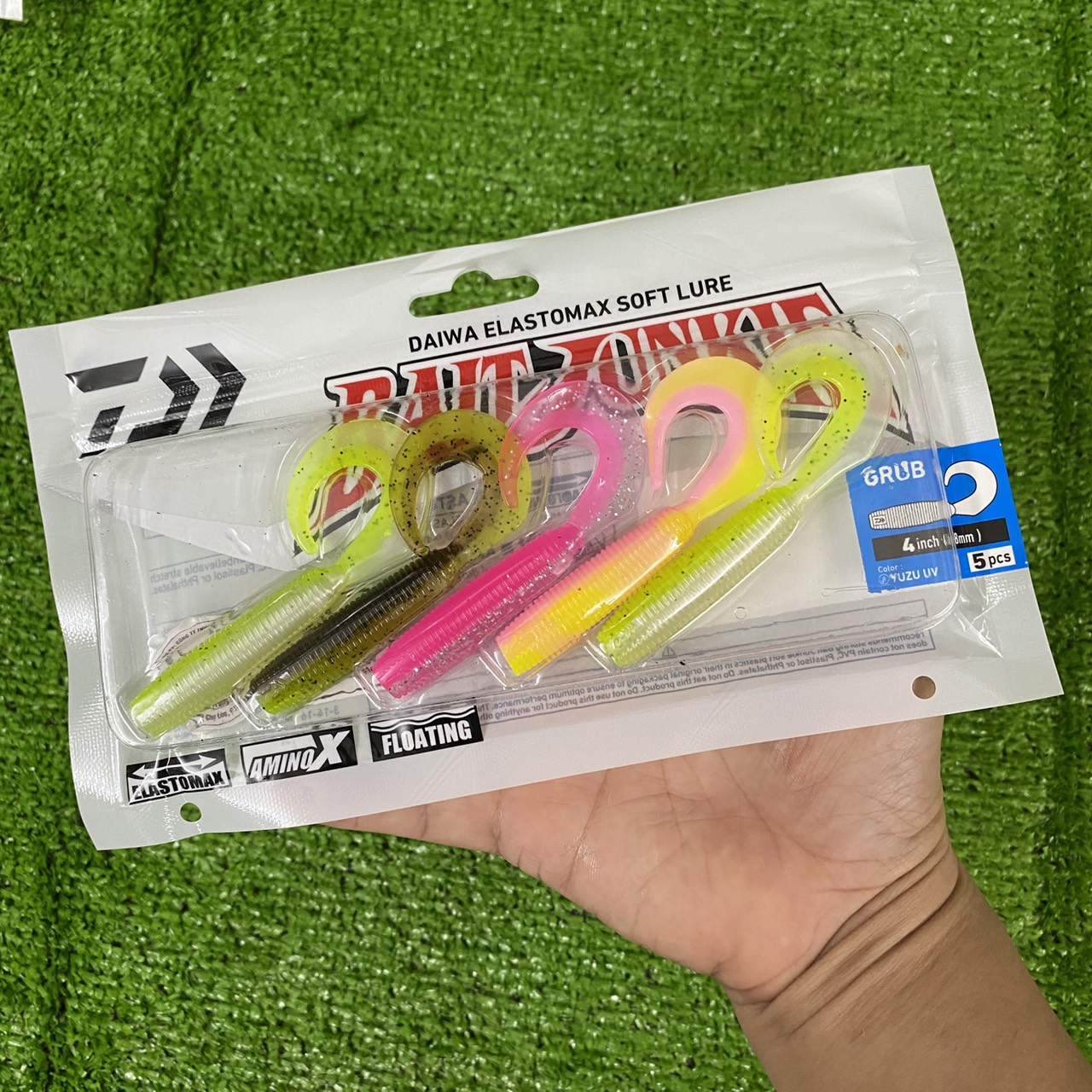 Mồi Mềm Daiwa Grub Gói 5 Con Dài 88mm Dùng Câu Lure Cá Lóc Chẽm Mú Nhồng Măng