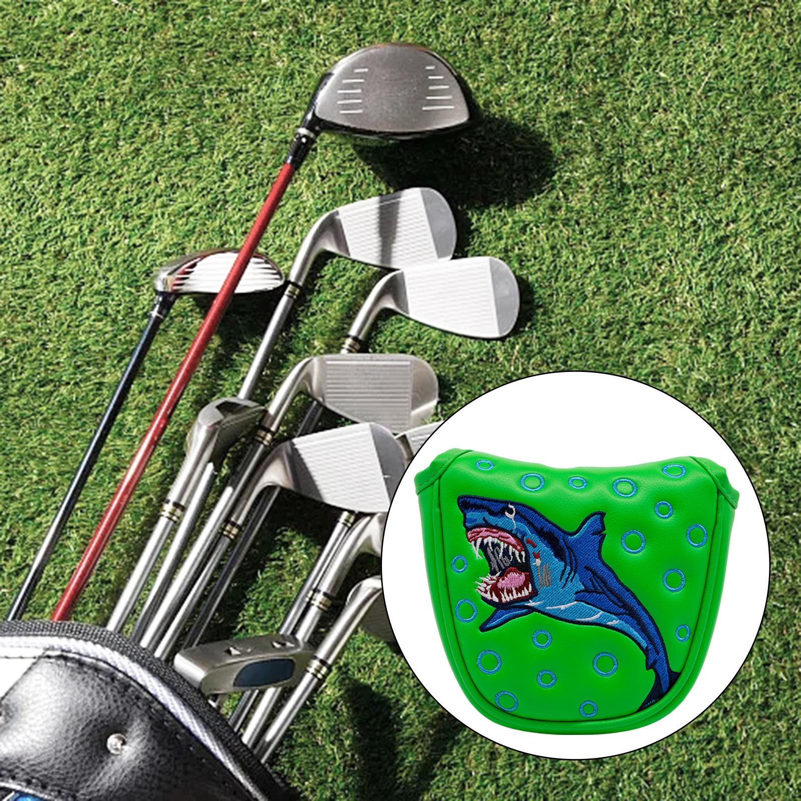 Golf Putter Cover, Mallet Putter Headcovers, Leather Golf Putter White