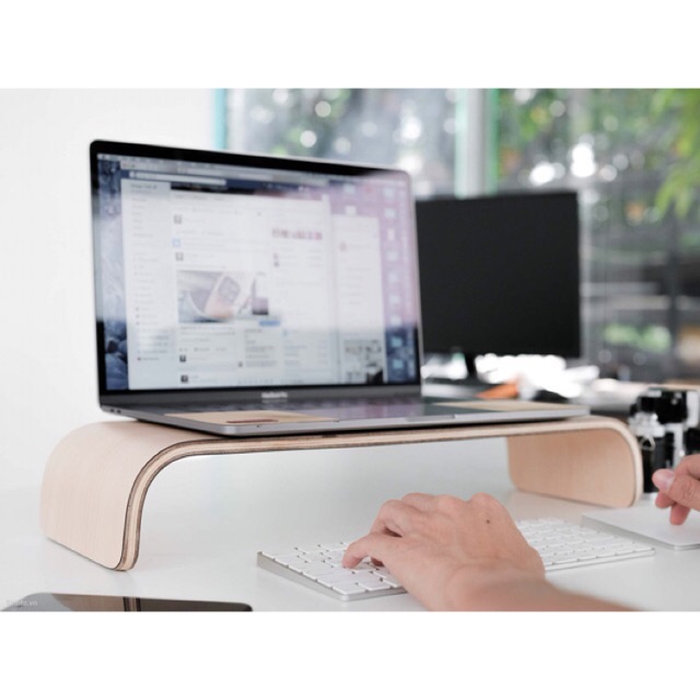 Kệ Đỡ Màn Hình Máy Tính Monitor Stand Plyconcept MSM01001 (490 x 200 mm) - Gỗ