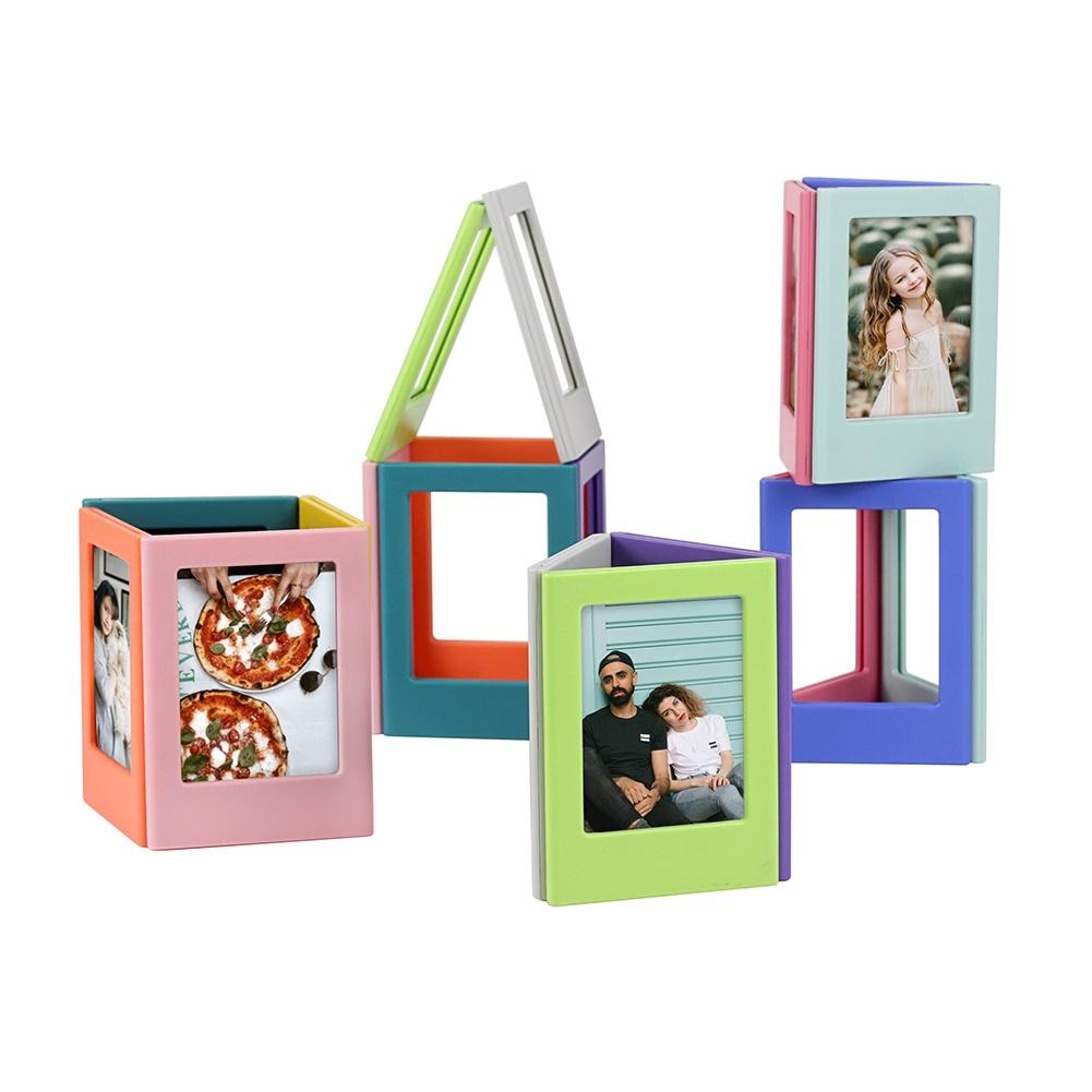 2 Giá đỡ khung ảnh từ tính 3 inch Bộ lắp ráp DIY cho Fujifilm Instax Mini Film