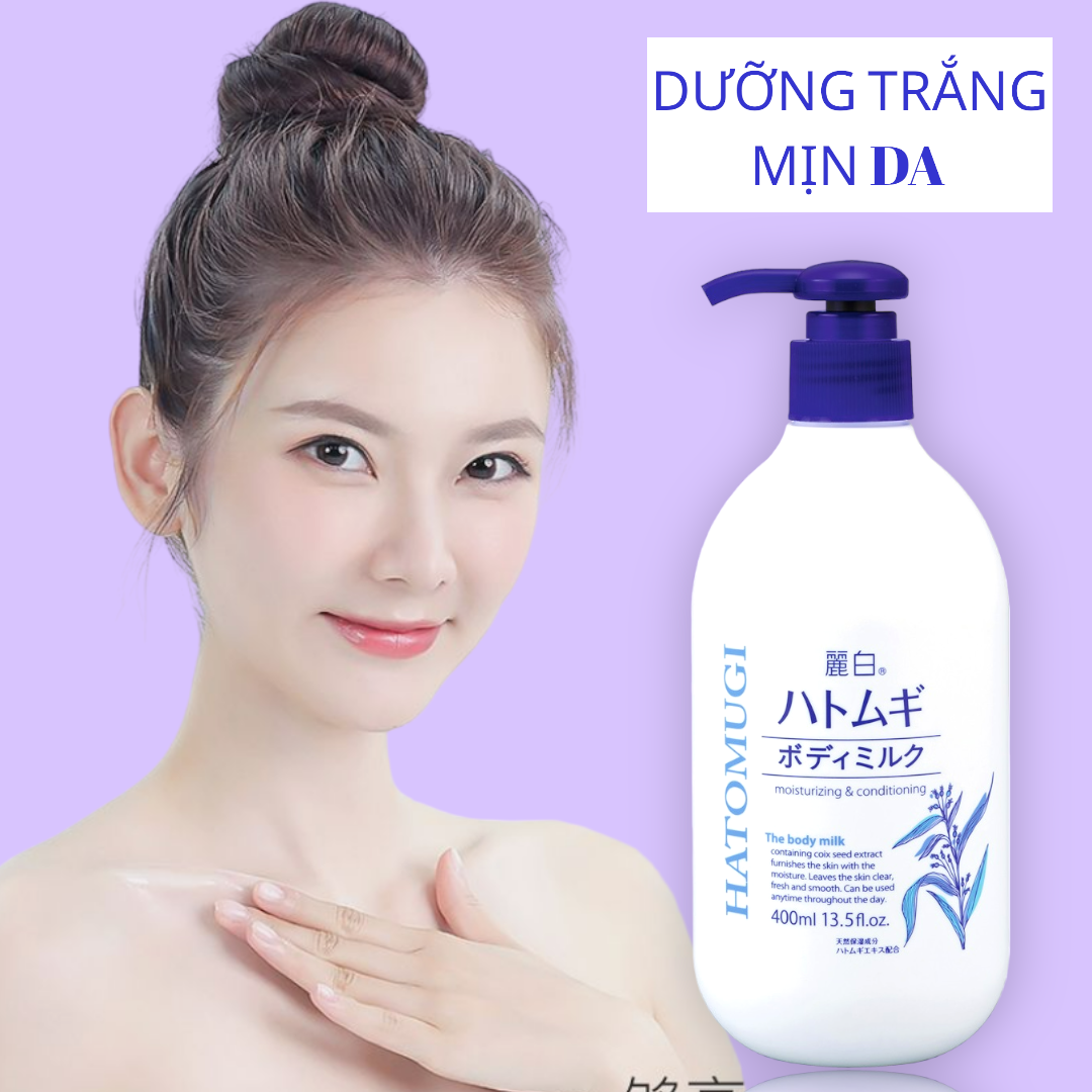 Dưỡng Thể Trắng Da Ban Đêm Reihaku Hatomugi Body Milk - 29606 (Chai 400 mL)