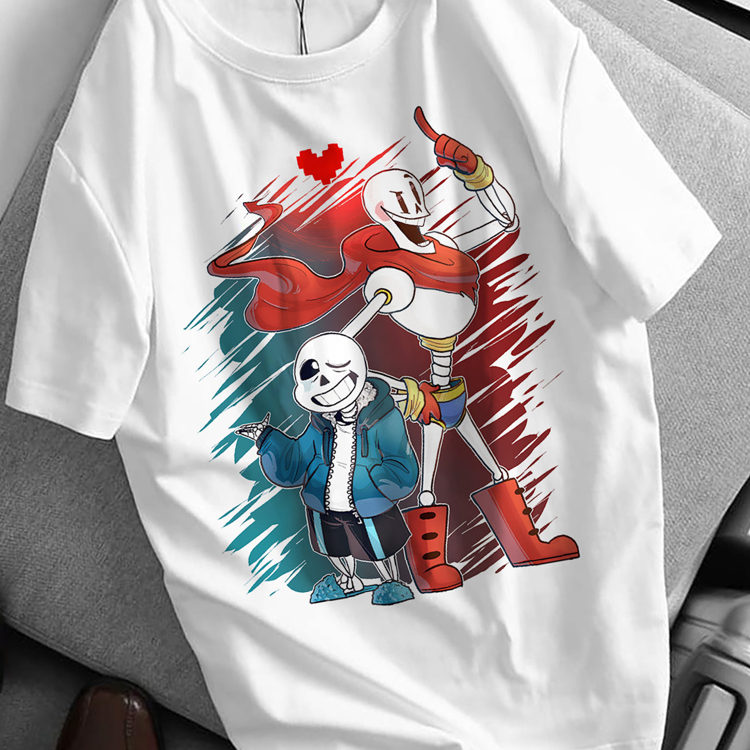 Áo thun Sans Undertale ink T01 mẫu mới cực đẹp, áo phông Sans có size bé cho trẻ em, unisex phù hợp cho nam nữ, màu trắng thiết kế cổ tròn basic cộc tay thoáng mát