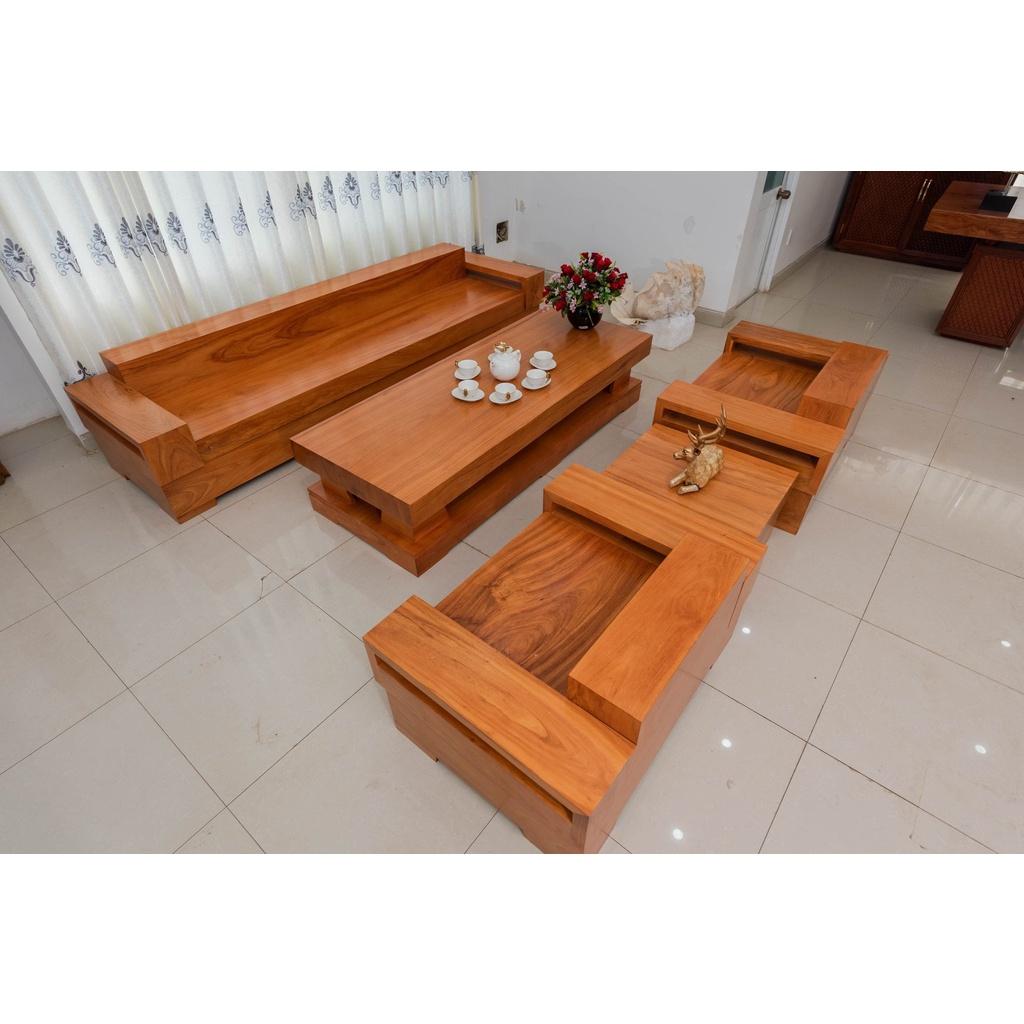 Sofa gỗ gõ đỏ nguyên khối 12844