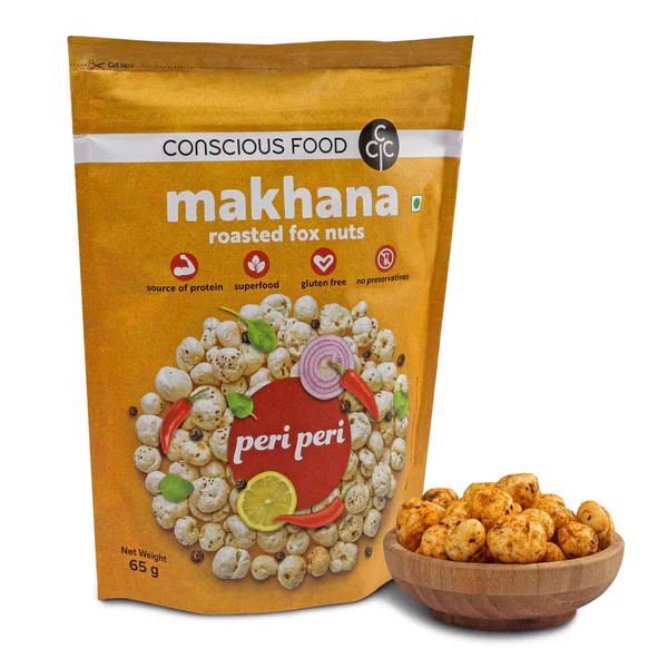 Combo Hạt sen nổ phồng Makhana 2 loại 65GRX2 vị Peri Peri + Muối tiêu