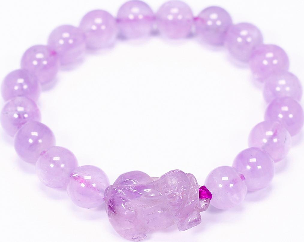 Vòng tay đá thach anh tím ngọc mix tỳ hưu mệnh hỏa, thổ - Ngọc Quý Gemstones
