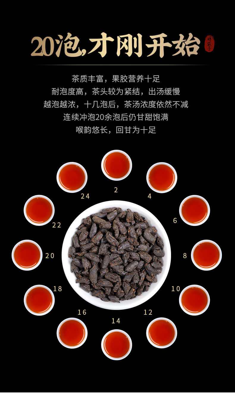 trà phổ nhĩ hóa thạch toái ngân tử 250gr