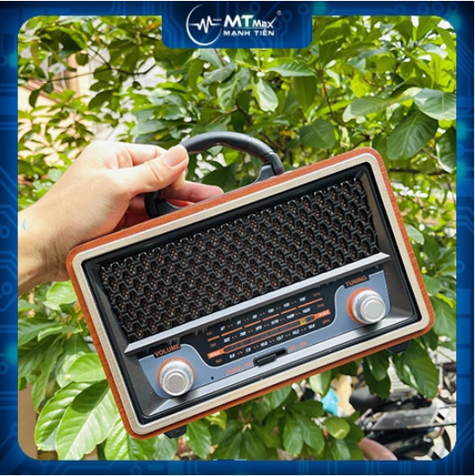 [Xả kho giá giảm cực mạnh] Đài FM RADIO M-157BT- Loa nghe nhạc kết hợp đài radio - Phong cách cổ điển vintage - sang trọng, bass trầm ấm - Đầy đủ kết nối USB, SD card,bLUETOOTH