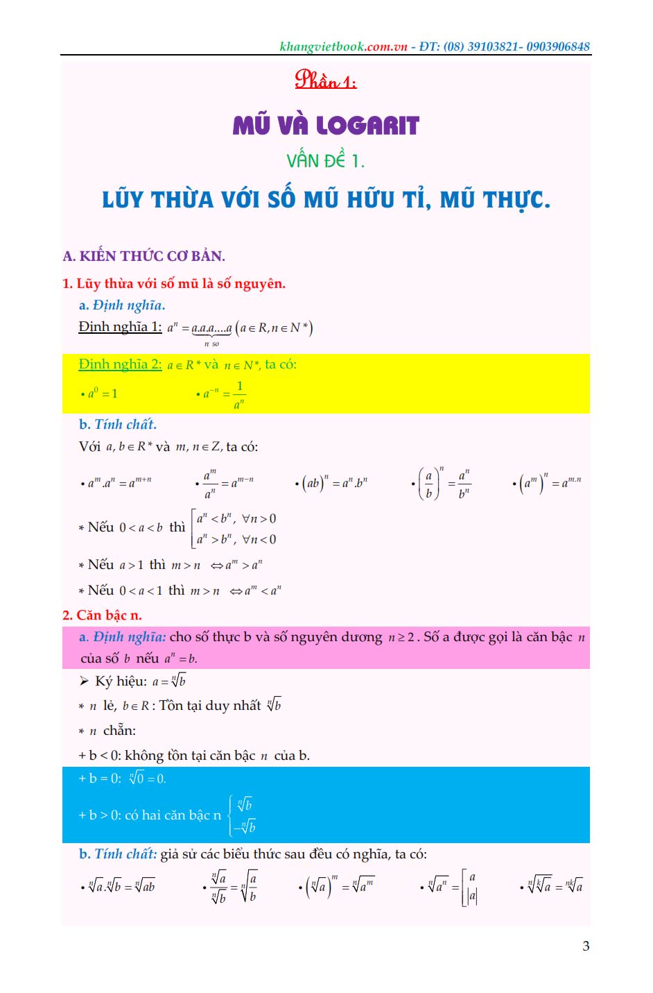 LÀM CHỦ BÀI TẬP TRẮC NGHIỆM MŨ - LOGARIT - SỐ PHỨC VÀ BÀI TOÁN LÃI SUẤT KÉP_KV