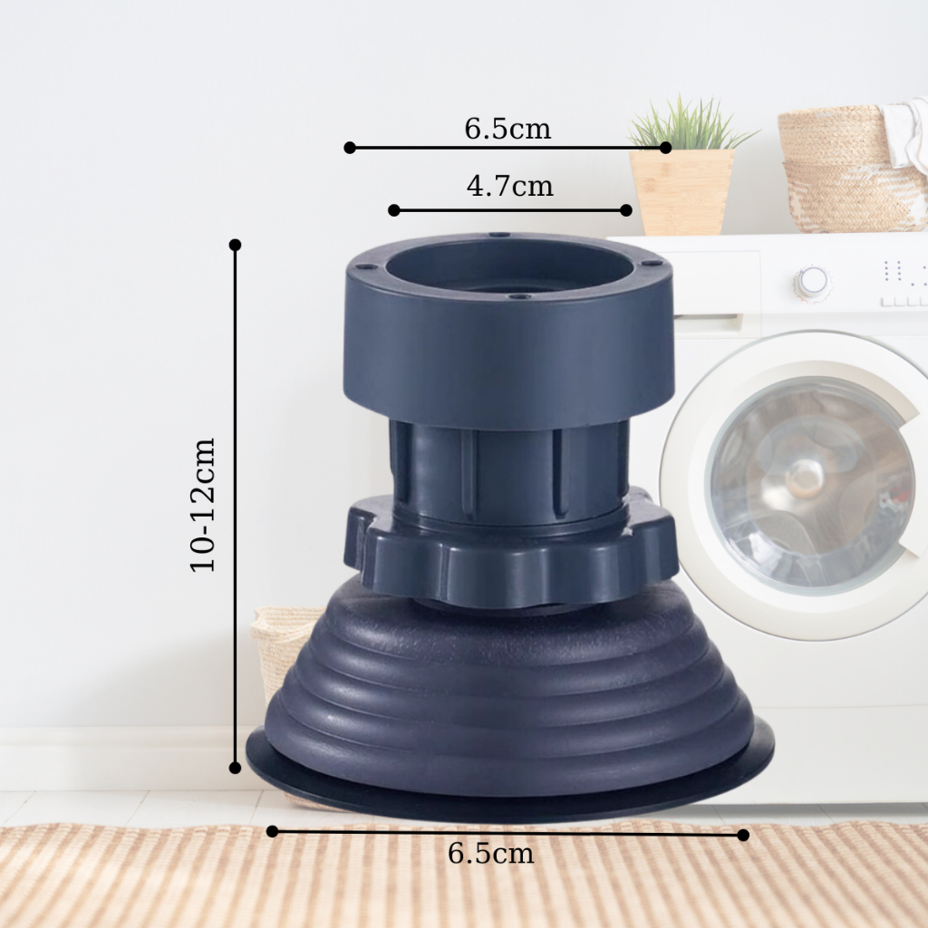 Chân Kê Đế Chống Rung Máy Giặt, Tủ Lạnh Sét 4 Đế Tăng Giảm Độ Cao Hàng Nhập Khẩu