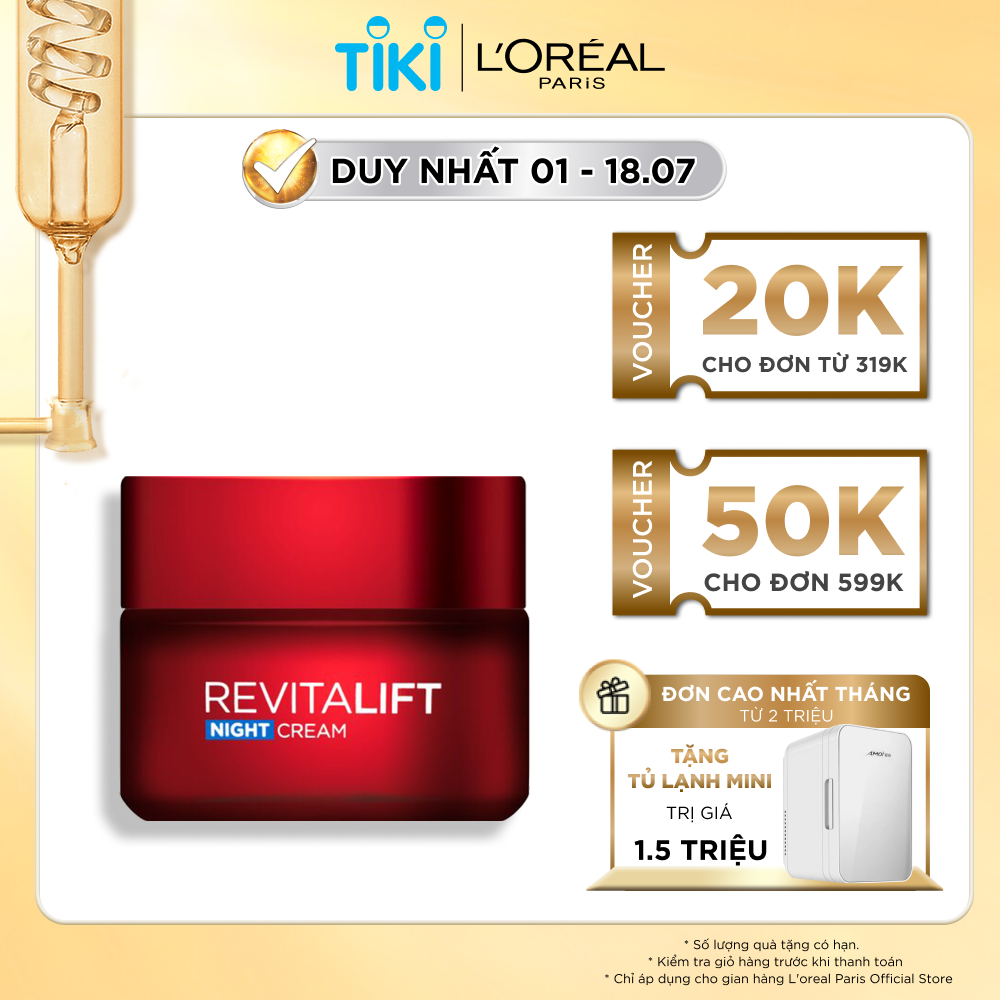 Kem Dưỡng Đêm Săn Chắc Da Và Giảm Nếp Nhăn L'Oreal Revitalift - 50ml