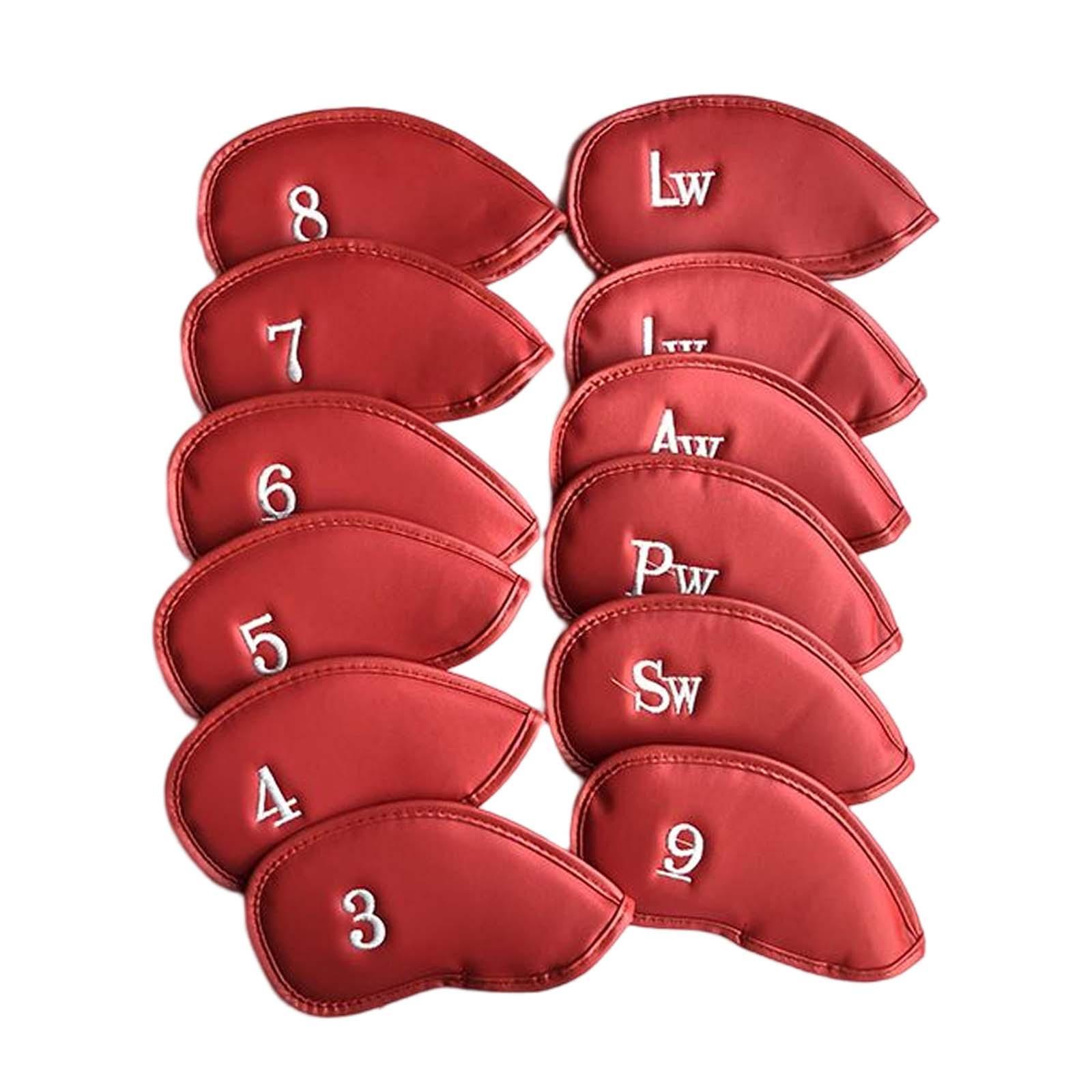 12 Pieces Golf Iron Headcover Set Golf Club Head Cover Protector Golf Accessories