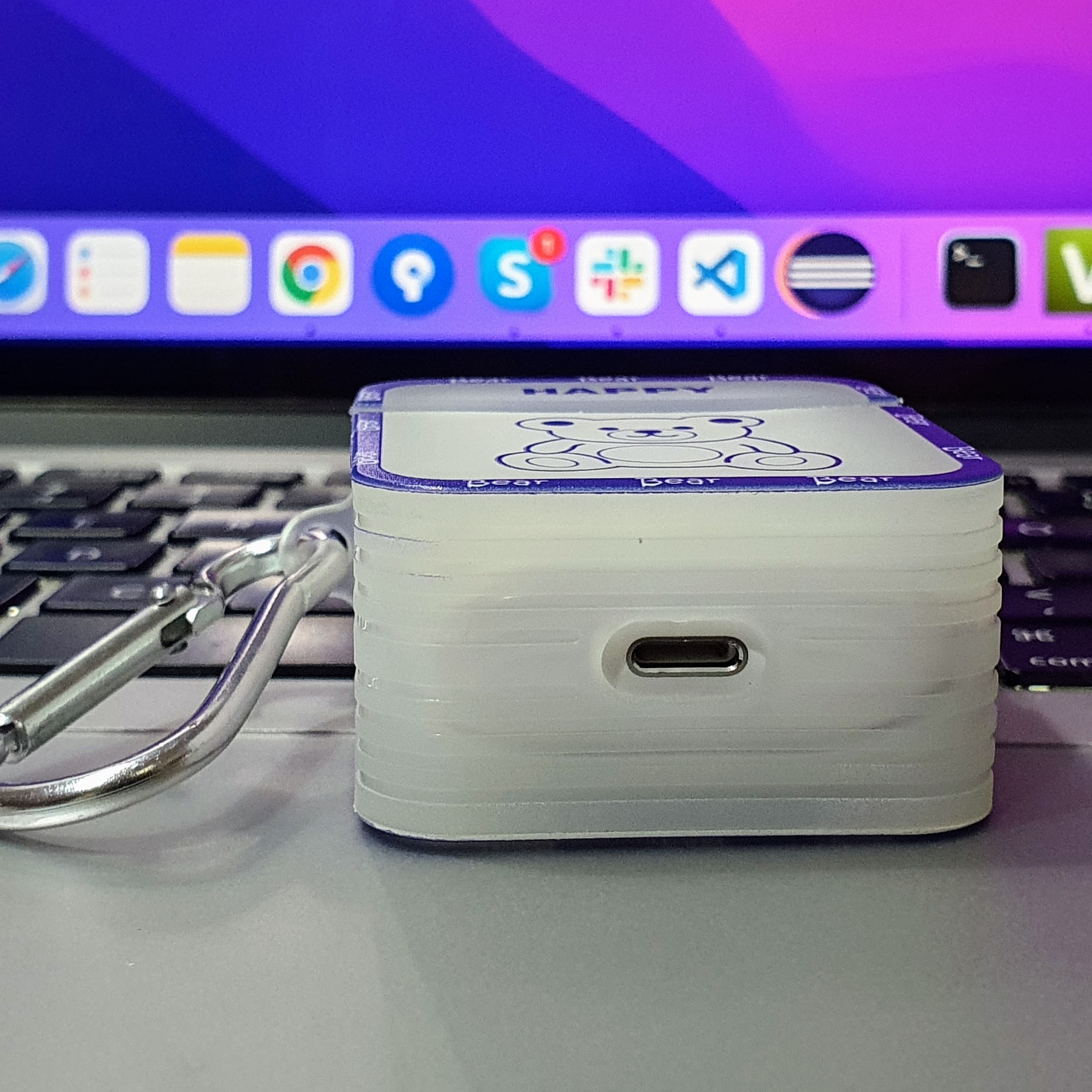 Case Ốp Dành Cho Airpods 1/2/Pro - Gấu Happy