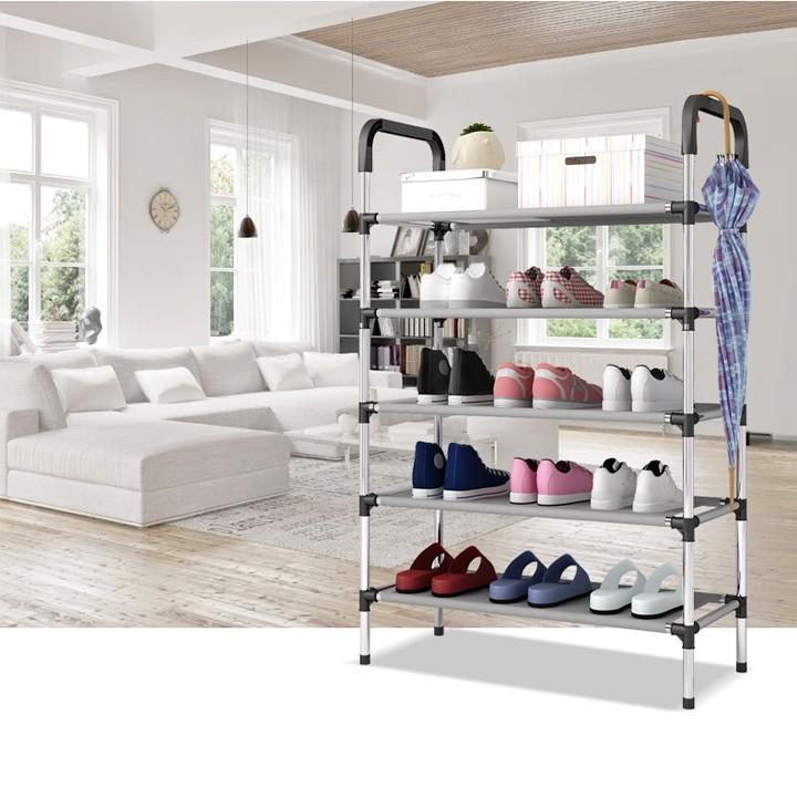 Kệ Để Giày Dép Inox 5 Tầng Hàn Quốc Cao Cấp - Kệ Để Giầy Dép Cao Cấp Đa Năng