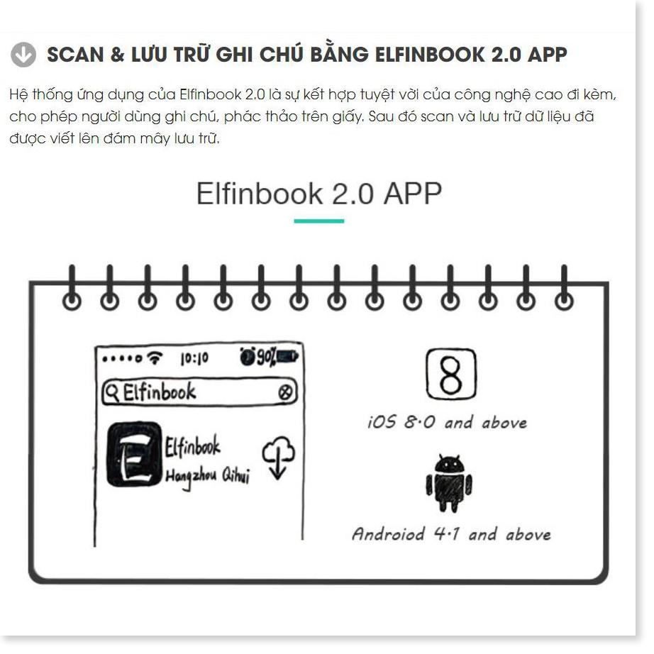 Sổ tay Smartbook da cao cấp Elfinbook 3.0 (Xanh nâu)