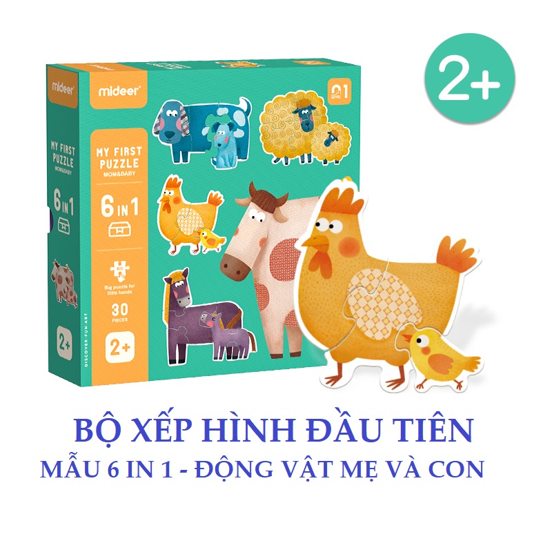 My First Puzzle - Ghép hình cho trẻ mới bắt đầu 2+ chính hãng Mideer - 7 chủ đề