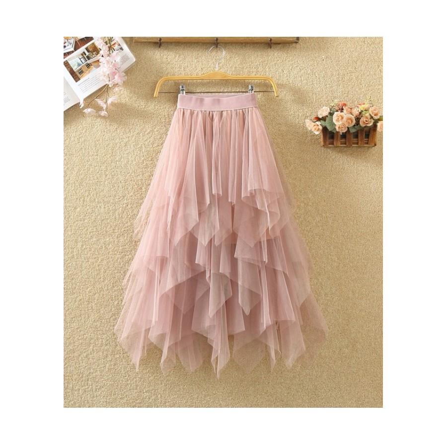 Chân váy ren Tulle - Tutu dài thời trang cao cấp Song An Eco VAY18 free size